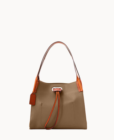 Bolsa De Hombro Dooney And Bourke Oncour Twist Mini Full Up Mujer Marrom | OUTLET-7523069